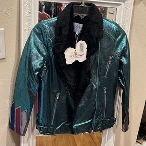 Rich Fashion Metallic girls jacket NWT sz10-12